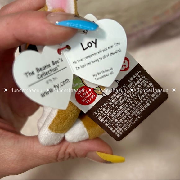 RARE! ✨ LOY the Akita Dog KEY CLIP - 3 Inch (Japan Exclusive) Ty Beanie Boos 💛 - Picture 4 of 6